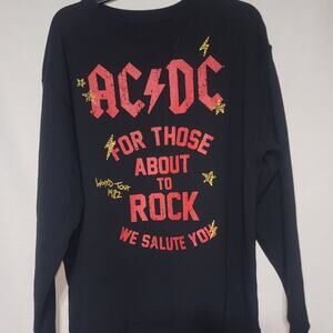 AC/DC Men's Embroidered World Tour 1982 Sweat shirt size X-Large men